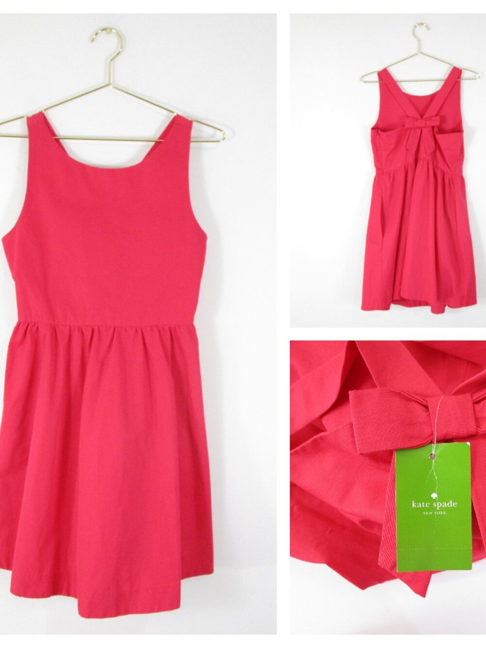 SOLDSpade Girls Pink Spicy Red Tanner Dress A-Line Sleeveless Pleated Size 14Y
